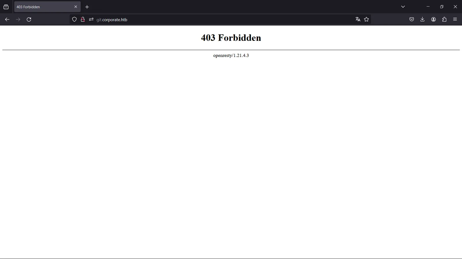 git.corporate.htb blocked by OpenResty