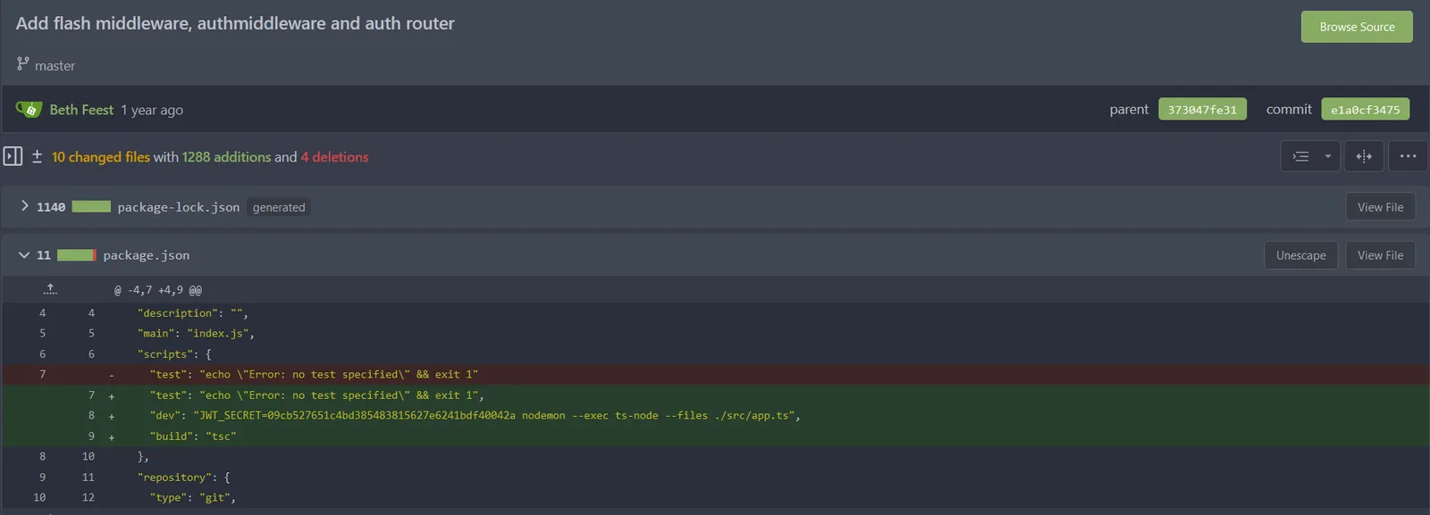 JWT_SECRET committed in our-people repo