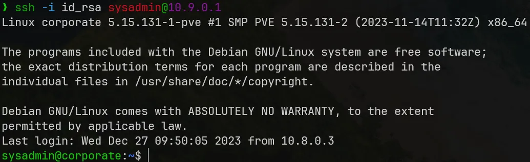 SSH as sysadmin