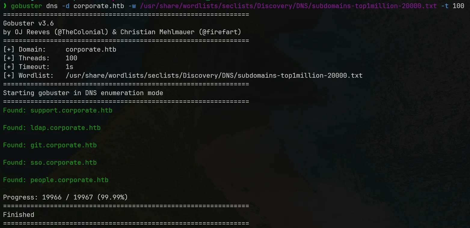 gobuster subdomain discovery