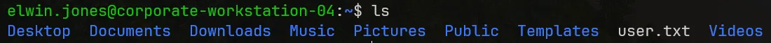 SSH as elwin.jones, user flag
